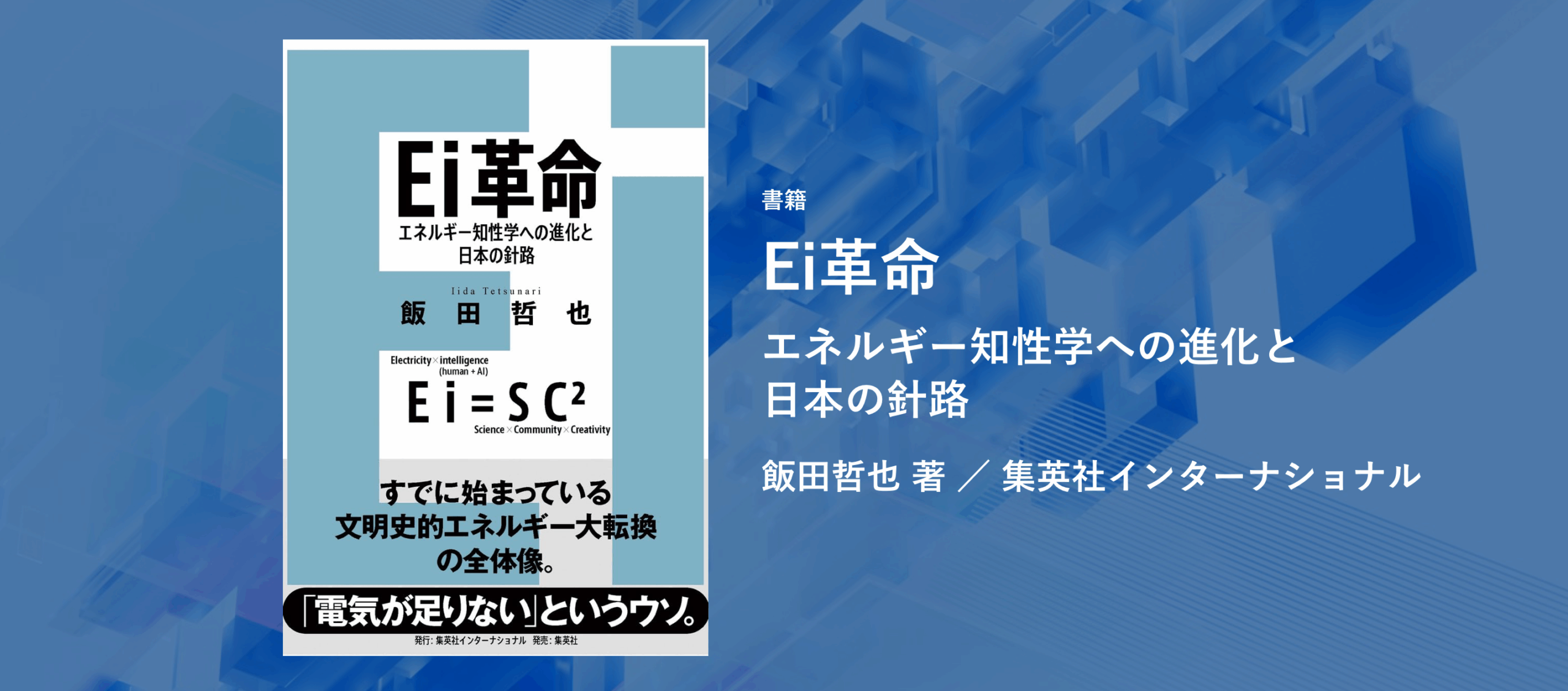 Ei革命 エネルギー知性学への進化と日本の針路（書籍） | ISEP 環境